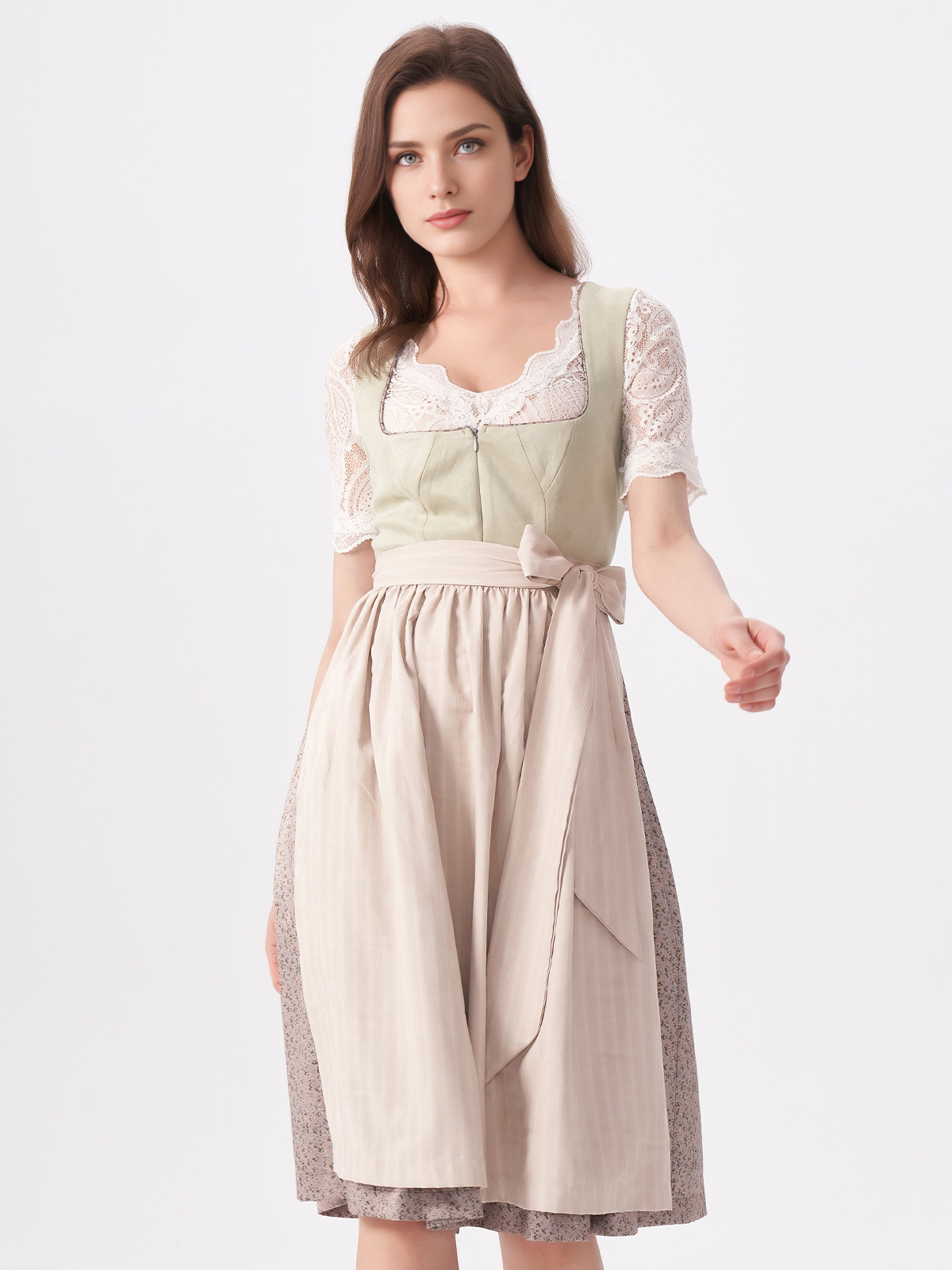 Blaues Dirndl mit modernem Schnitt