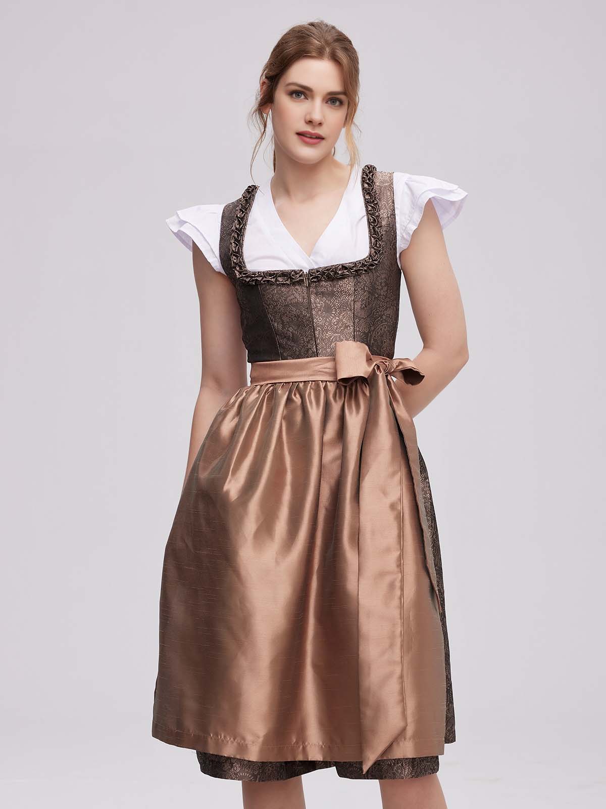 Dirndl in Rot und Blau
