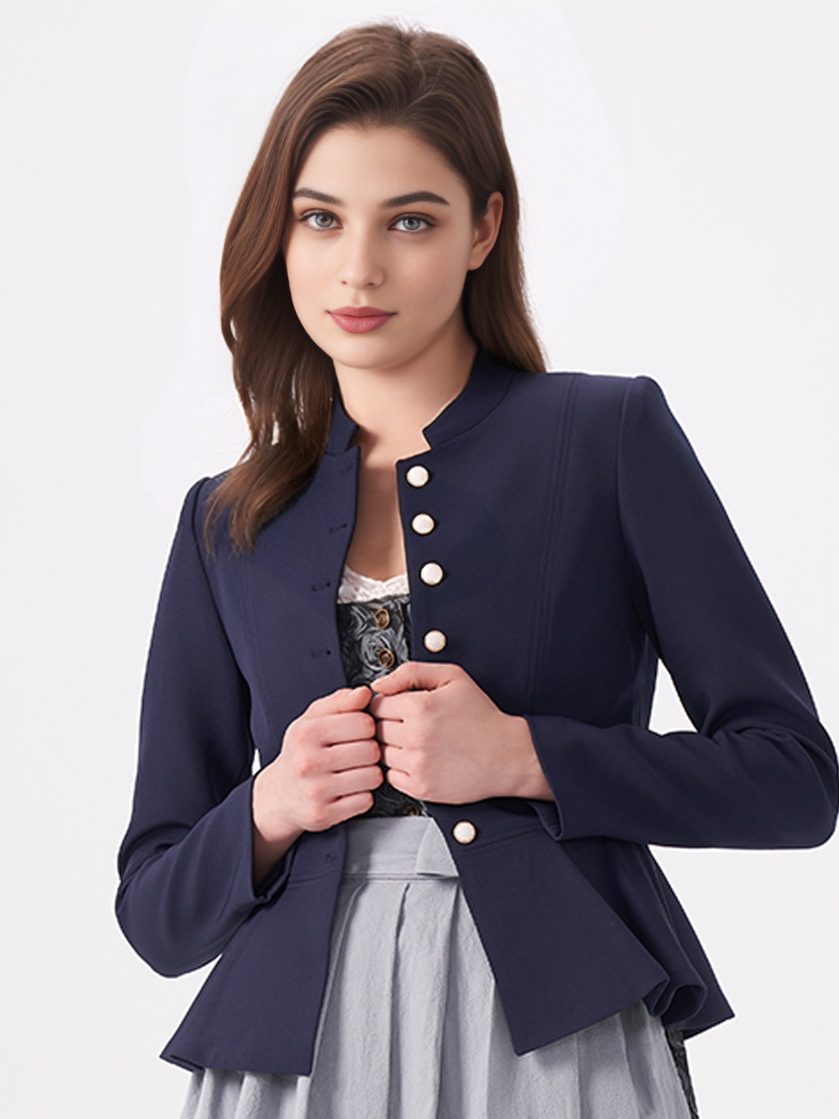 Blaues Samt Dirndl