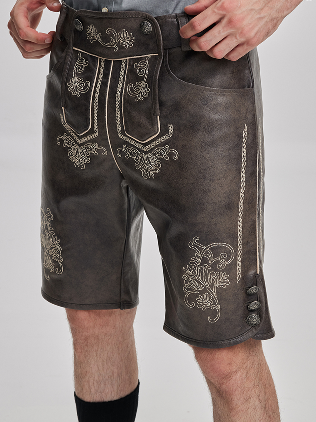 Dirndl samt Oberteil in Grau