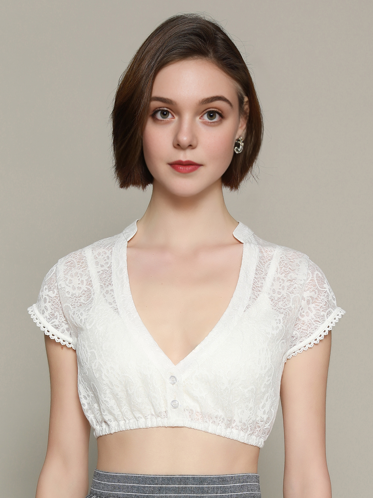 Dirndl Bluse in Weiß