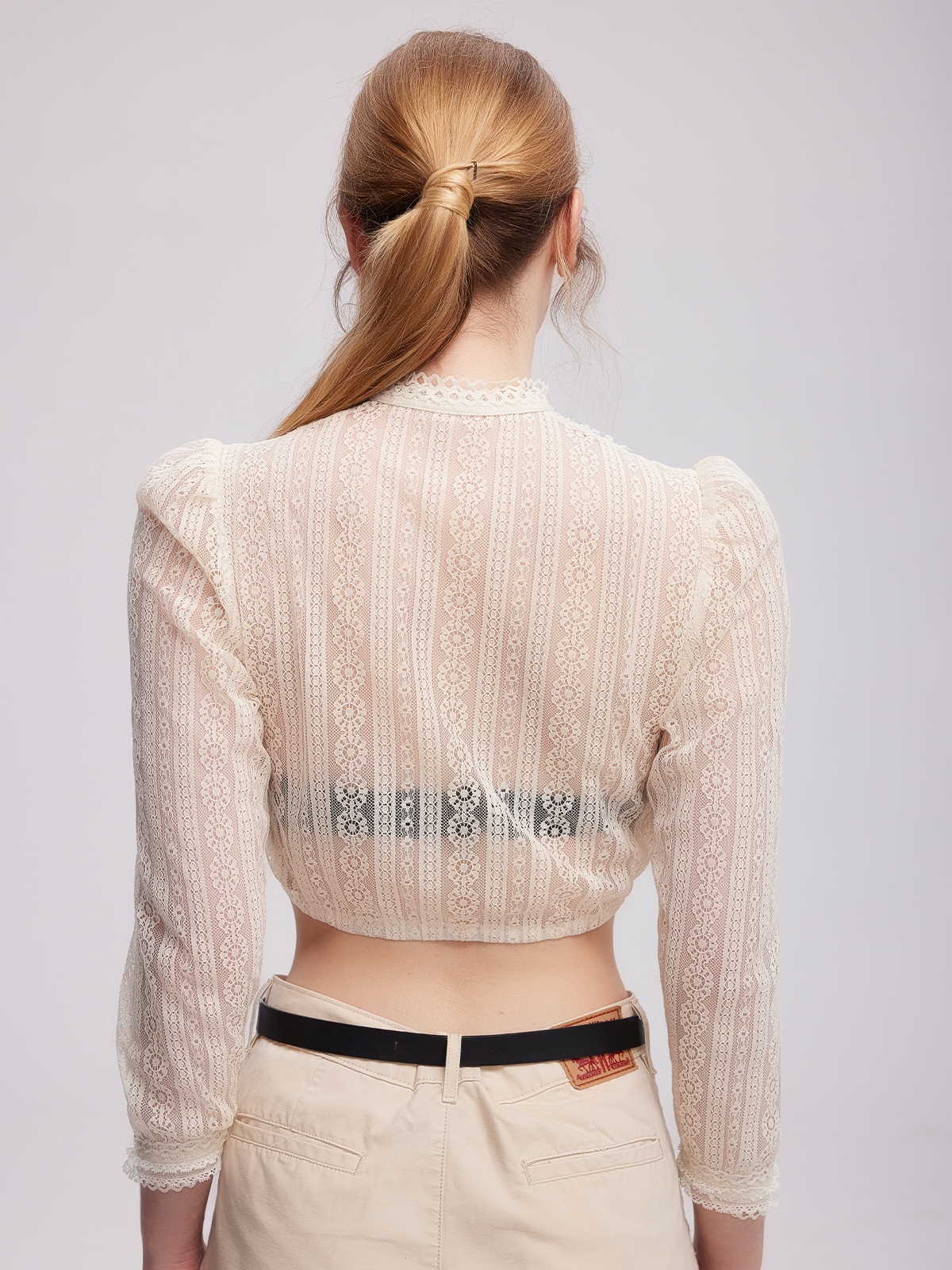 Dirndlbluse in Beige